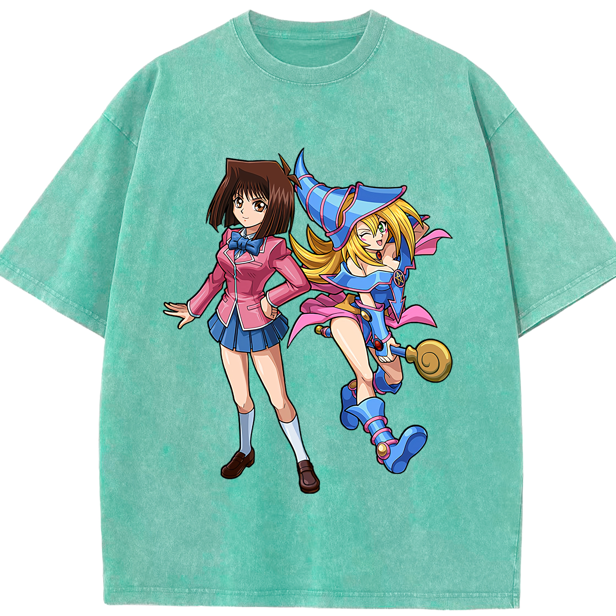（画像用） 遊☆戯☆王 Yu-Gi-Oh! 綿100% ヴィンテージ風 半袖Tシャツ（フロントプリント）